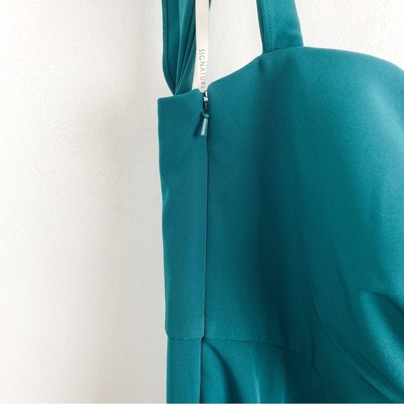 Galina Signature Gem/Dark Green Off the Shoulder Bridesmaid Dress Sz 4 - Picture 11 of 14